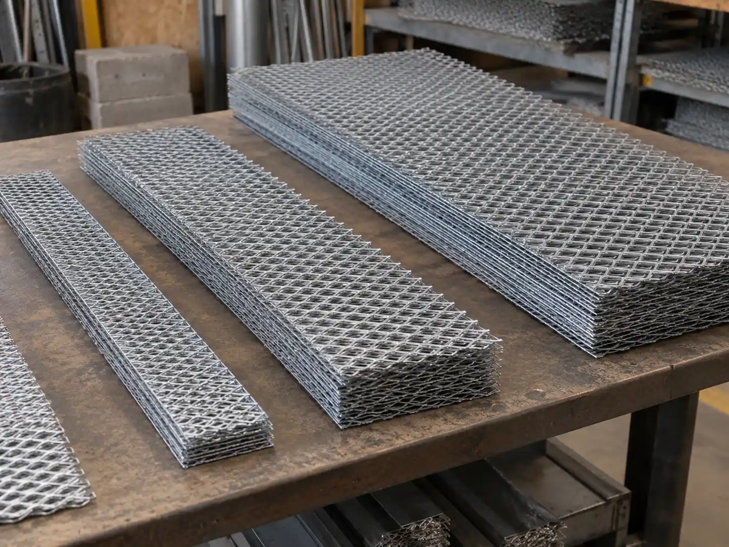 Expanded metal lath sheets supplied in different custom widths and sizes for construction projects