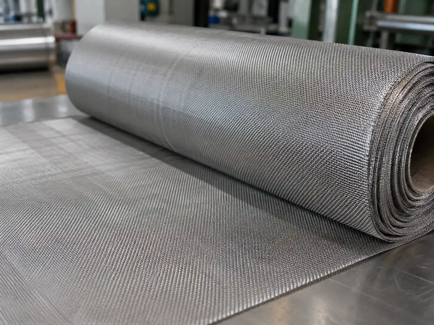 Dutch weave wire mesh roll with dense wire arrangement for fine filtration and particle retention
