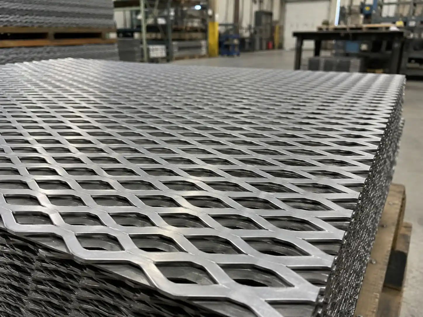 Flattened Expanded Metal Flattened expanded metal sheets with a smoother and lower-profile surface for fabrication applications