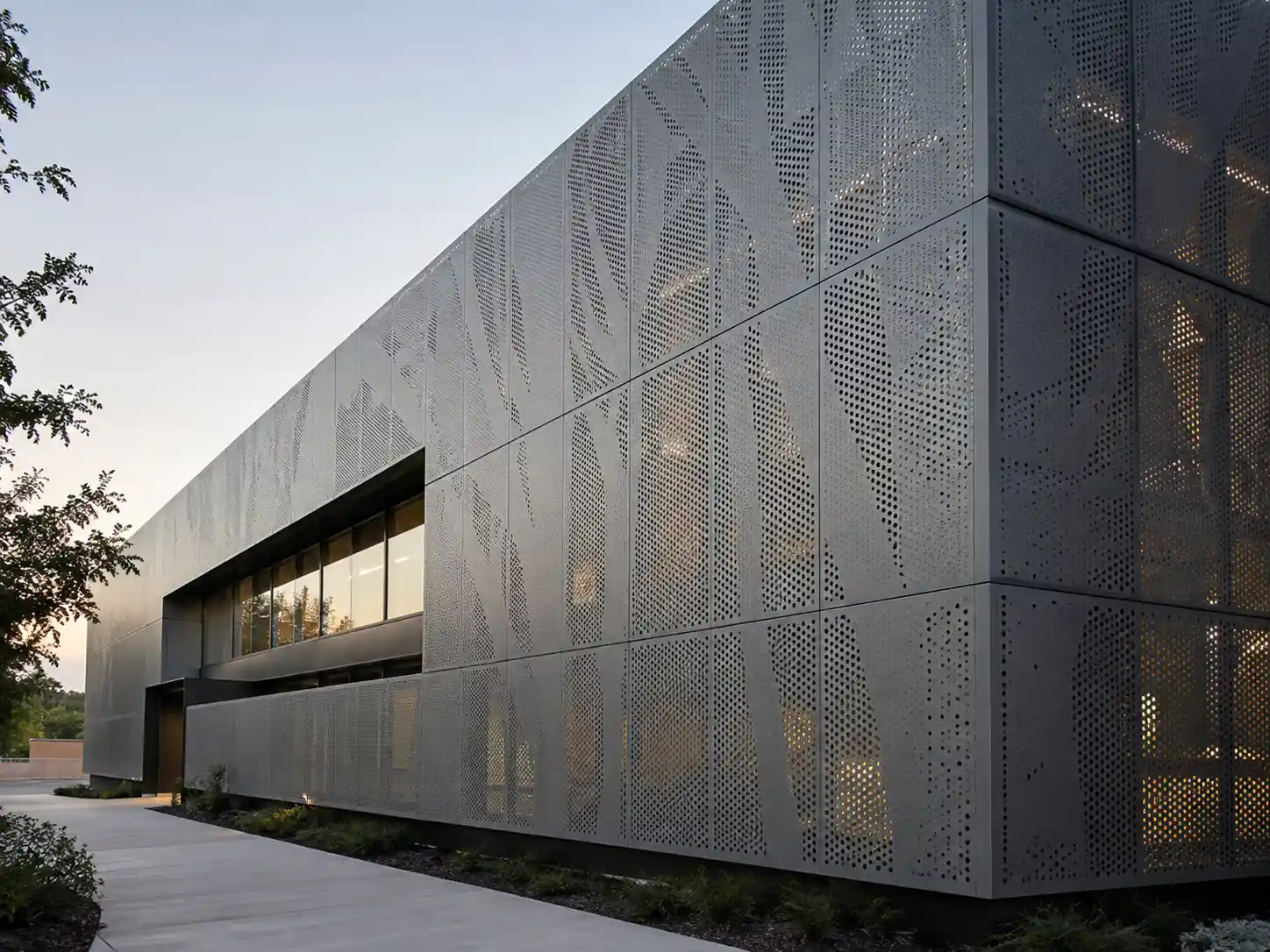 Perforated Metal Facades and Cladding Perforated metal panels used as architectural facade and exterior cladding with custom perforation patterns