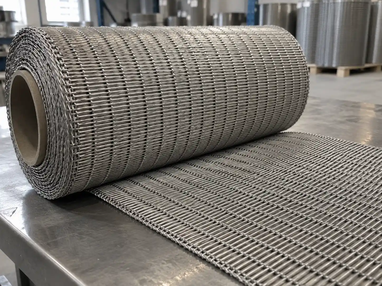 Reverse Dutch weave wire mesh roll with dense wire arrangement designed for high flow and fine particle retention