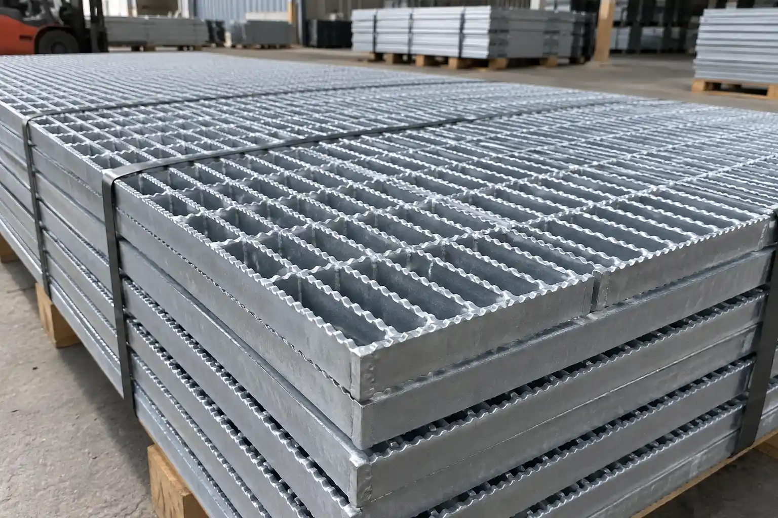 Riveted Serrated Bar Grating Riveted serrated bar grating with mechanical rivet connections and serrated bearing bar surfaces for demanding industrial use